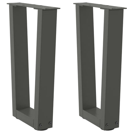 Coffee Table Legs V-Shape 2 Pcs Steel