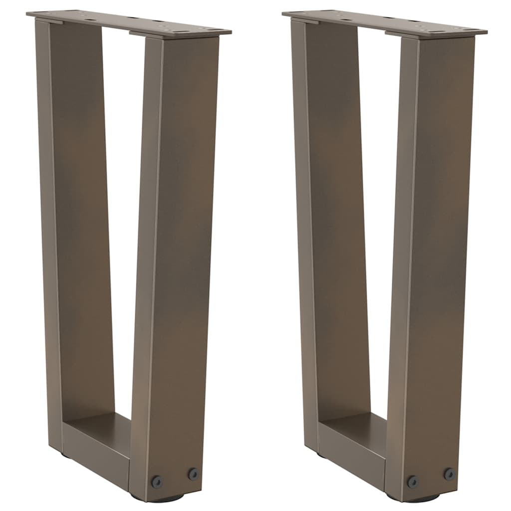 Coffee Table Legs V-Shape 2 Pcs Steel