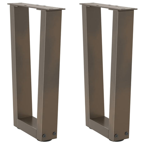 Coffee Table Legs V-Shape 2 Pcs Steel
