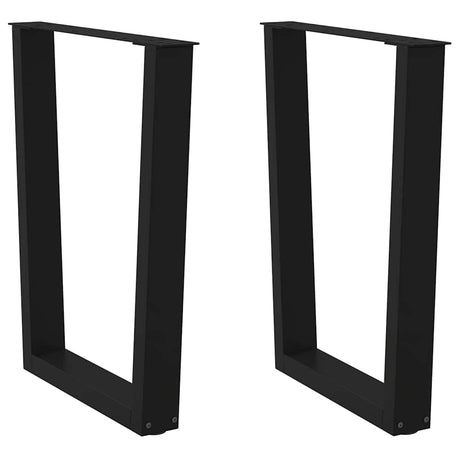 Coffee Table Legs V-Shape 2 Pcs Steel