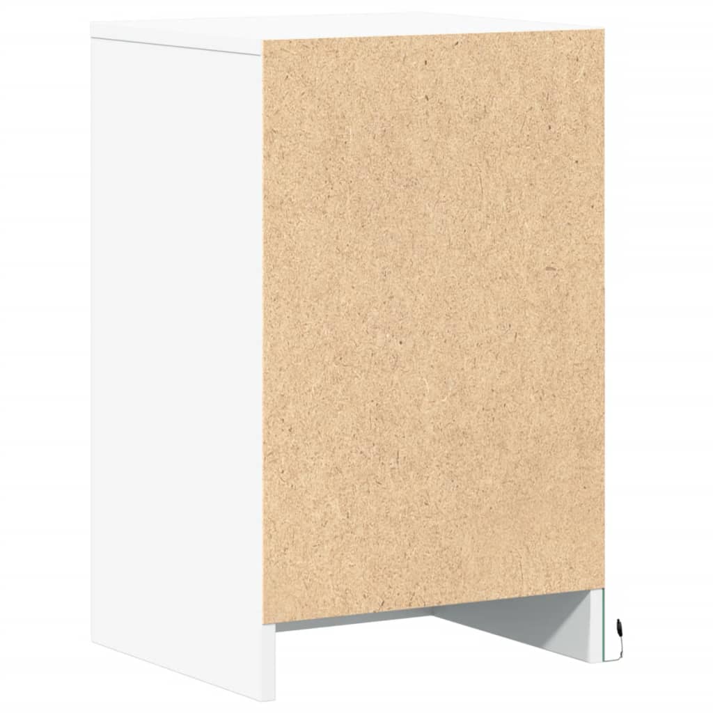 Bedside Cabinets With Led Lights 2 Pcs Engineered Wood