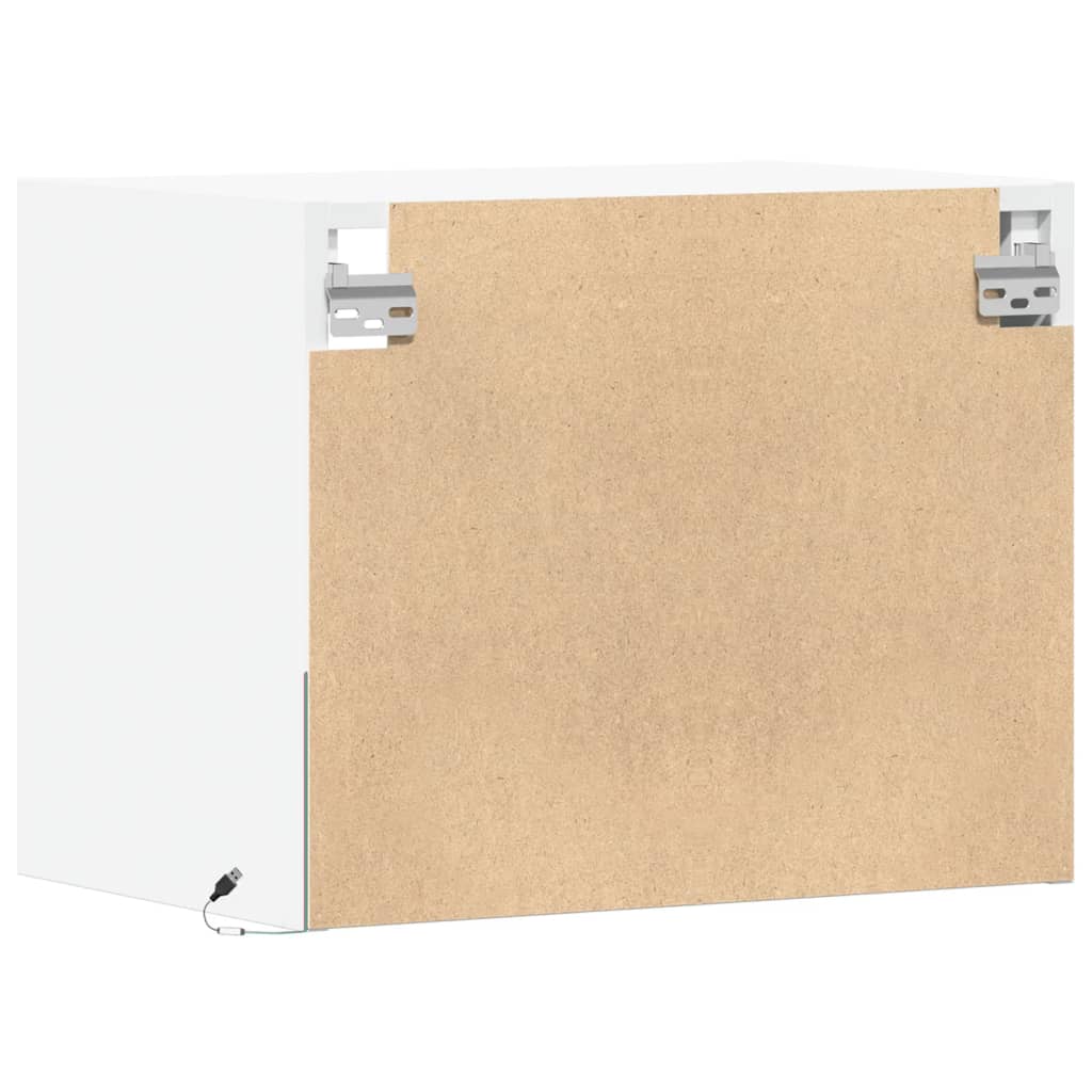 Wall-Mounted Bedside Cabinets With Led Lights 2 Pcs