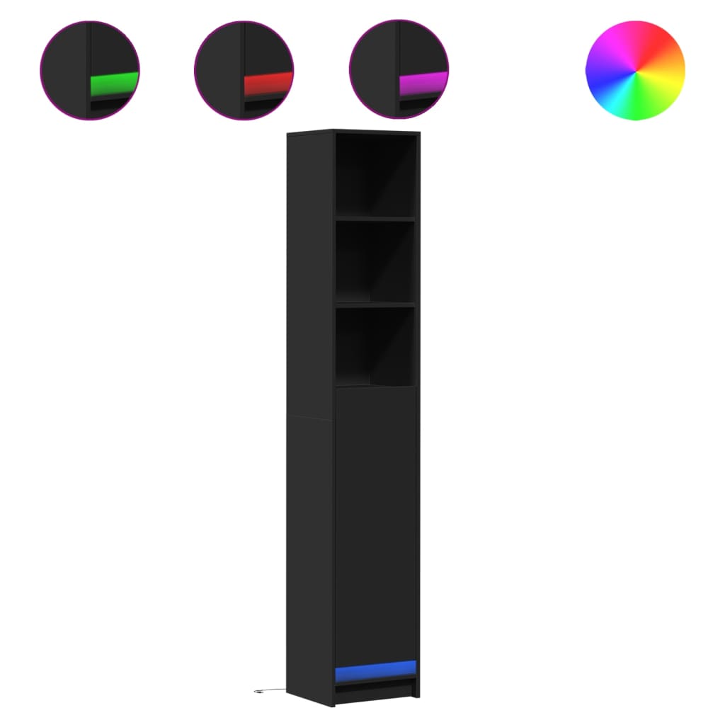 Sideboard With Led 36X32.5X200 Cm Engineered Wood