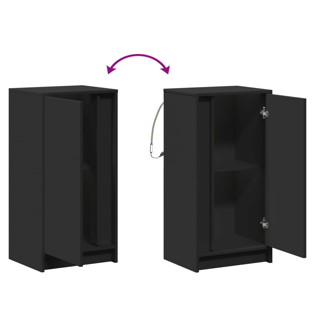 Sideboard With Led 42.5X34X85 Cm Engineered Wood