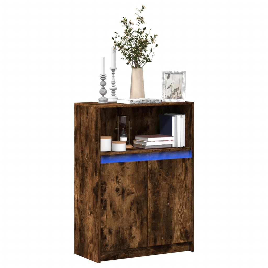 Sideboard With Led 72X34X100 Cm Engineered Wood