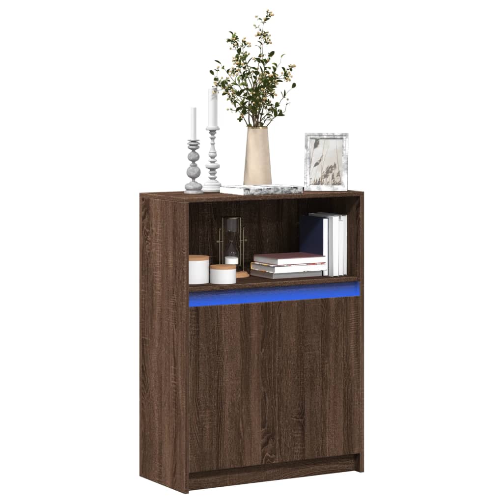 Sideboard With Led 72X34X100 Cm Engineered Wood
