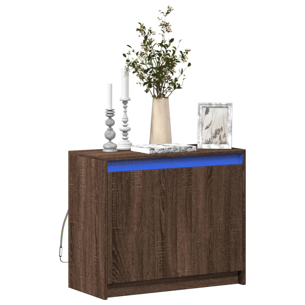 Sideboard With Led 72X34X61 Cm Engineered Wood