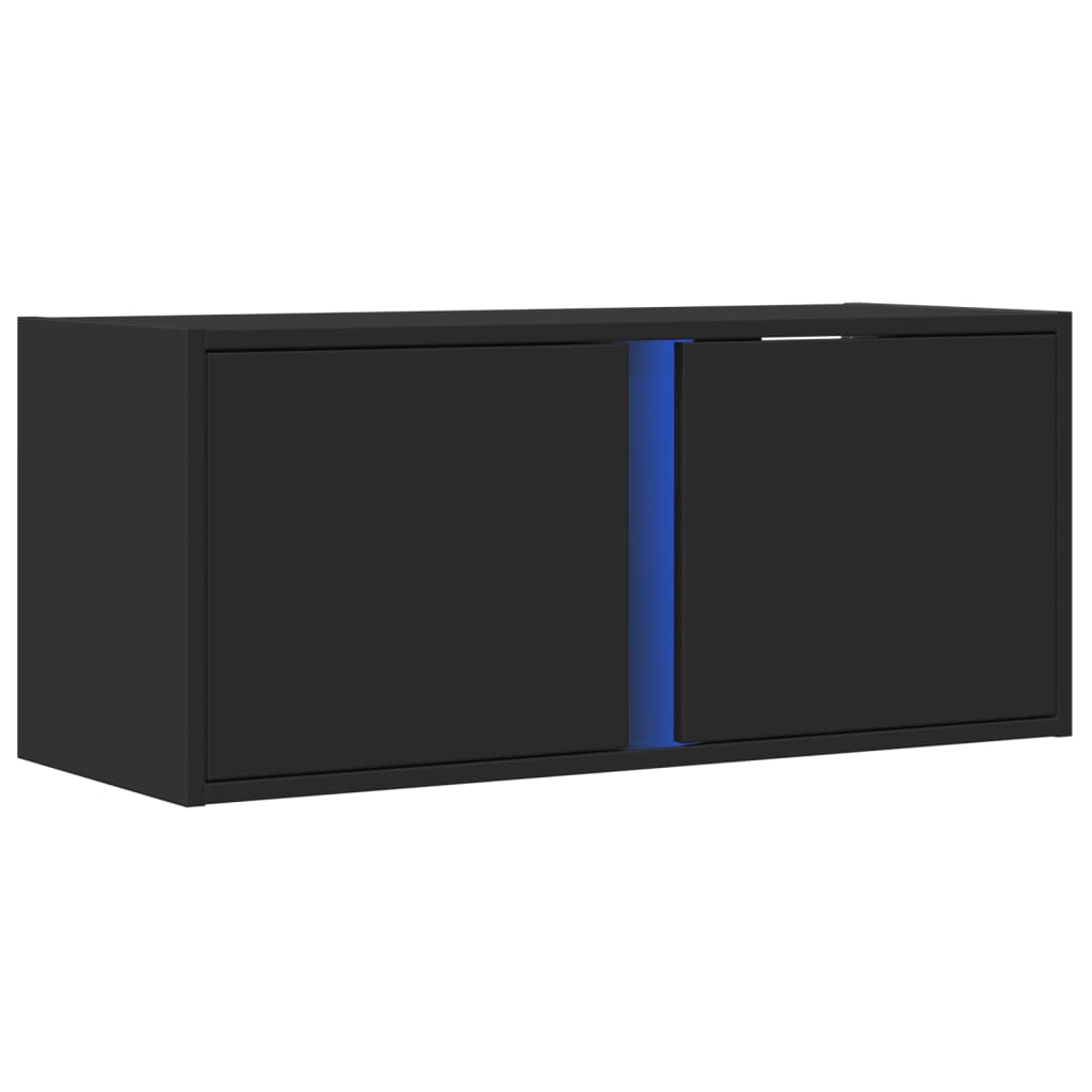 Tv Wall Cabinet With Led Lights 80X31X35 Cm