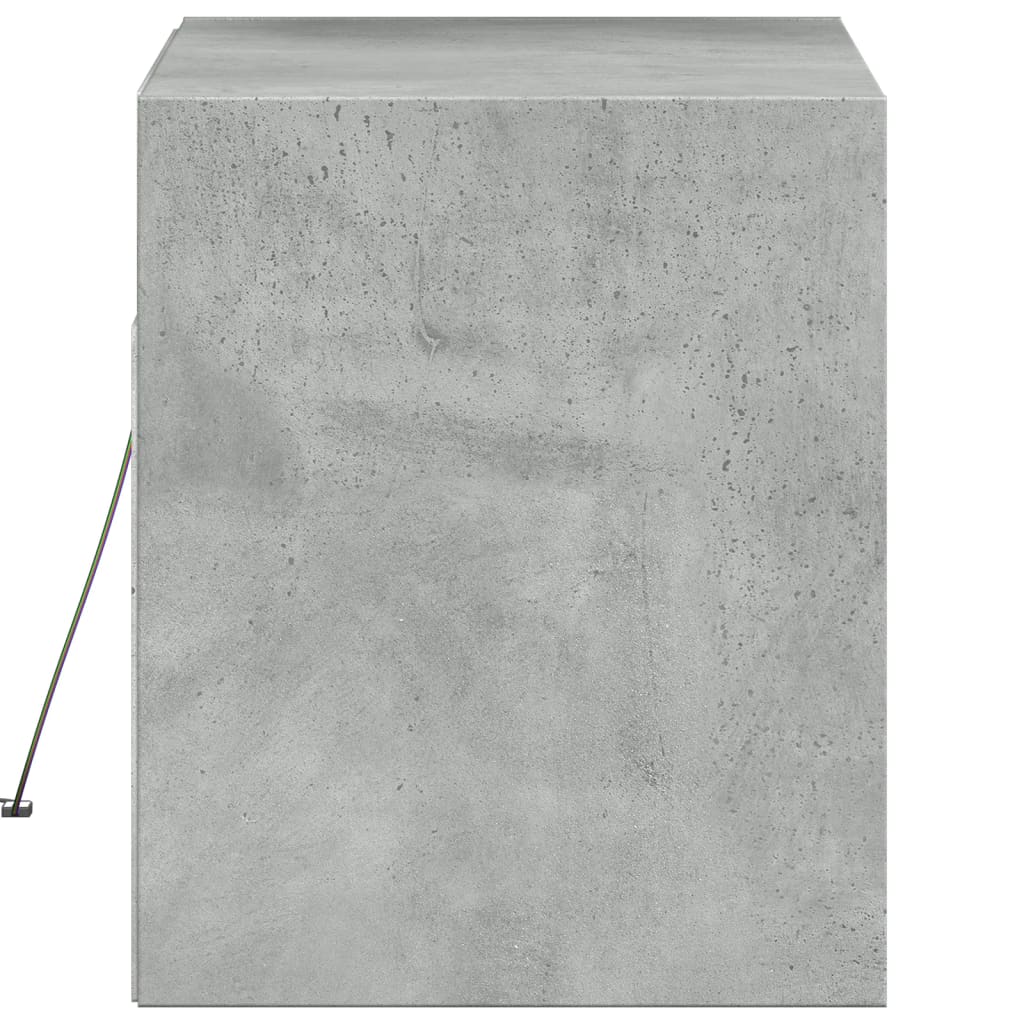 Tv Wall Cabinet With Led Lights 80X31X35 Cm