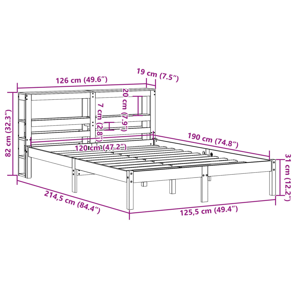 Bed Frame With Headboard Without Mattress Wax Small Double