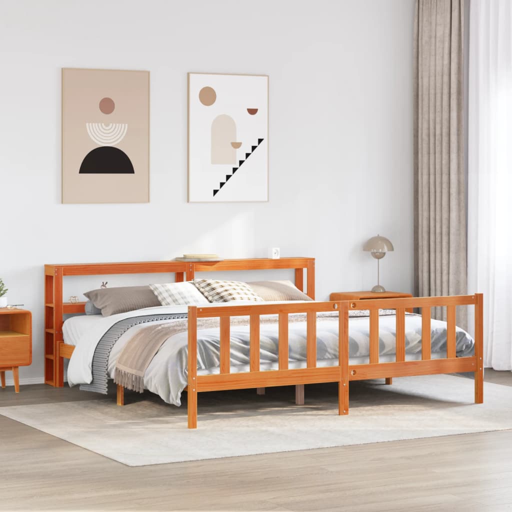 Bed Frame With Headboard Without Mattress Wax