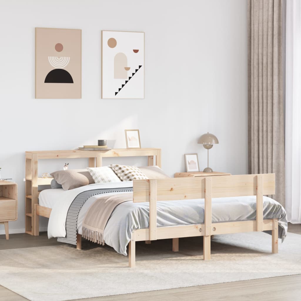 Bed Frame Without Mattress Solid Wood Pine