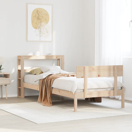 Bed Frame Without Mattress Solid Wood Pine
