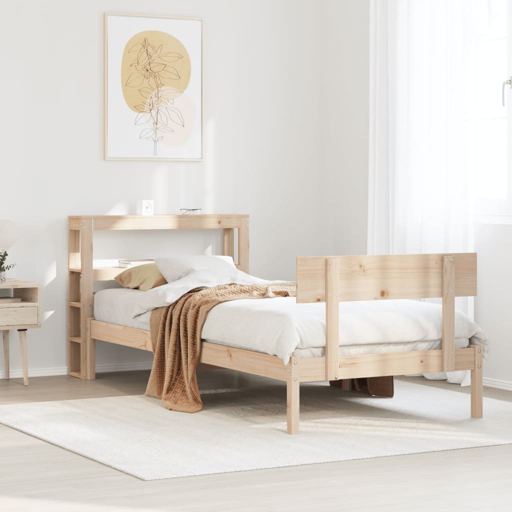 Bed Frame Without Mattress Solid Wood Pine