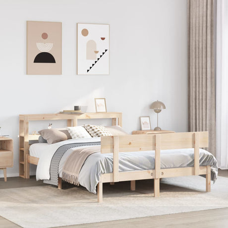 Bed Frame Without Mattress Solid Wood Pine