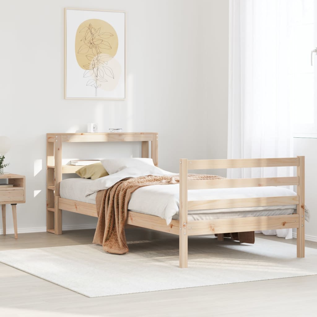 Bed Frame Without Mattress Solid Wood Pine