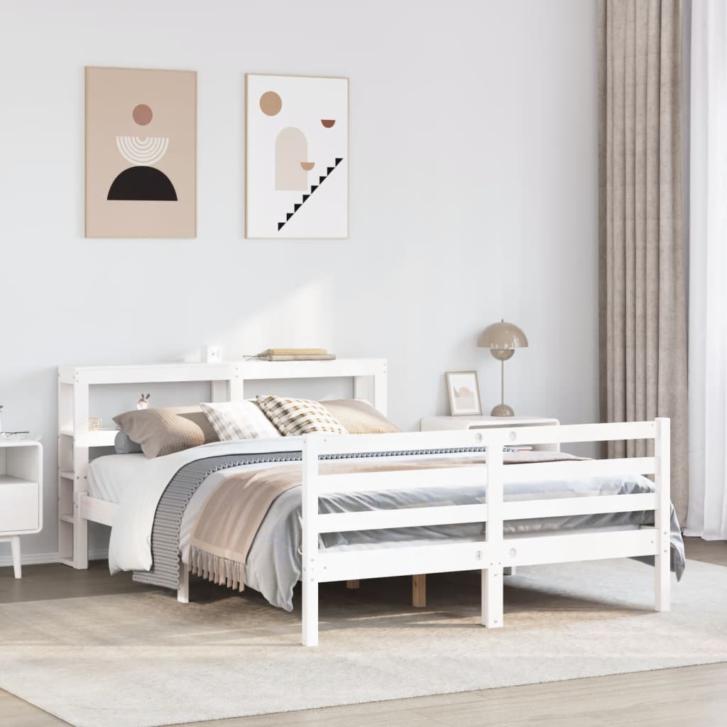 Bed Frame Without Mattress Solid Wood Pine