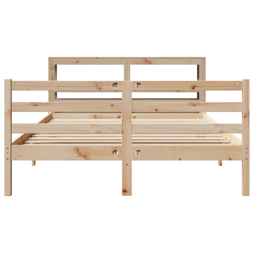 Bed Frame Without Mattress Solid Wood Pine