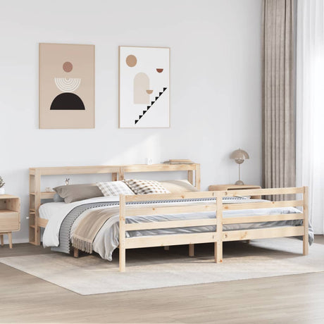 Bed Frame Without Mattress Solid Wood Pine