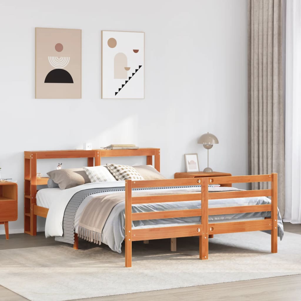 Bed Frame Without Mattress Solid Wood Pine