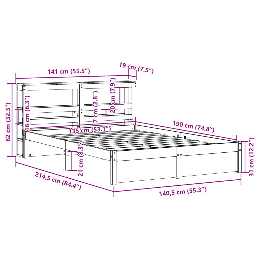 Bed Frame With Headboard Without Mattress Double