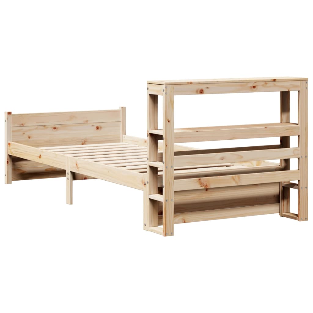 Bed Frame With Headboard Without Mattress 75X190 Cm Small Single