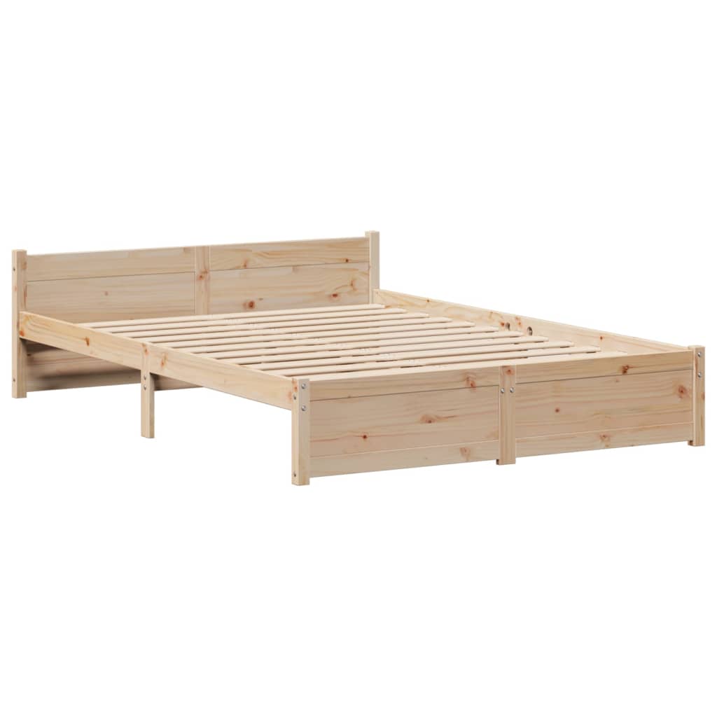 Bed Frame With Headboard Without Mattress 120X190 Cm Small Double