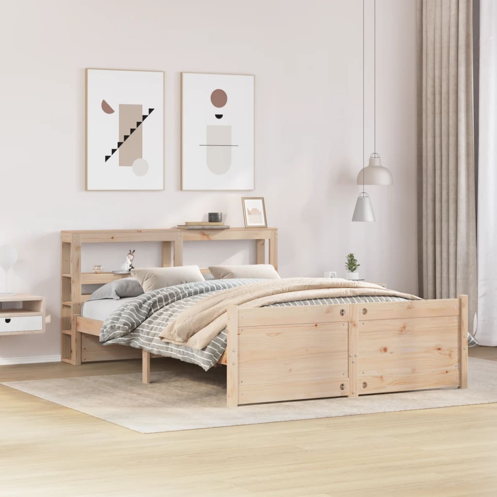 Bed Frame With Headboard Without Mattress 120X190 Cm Small Double