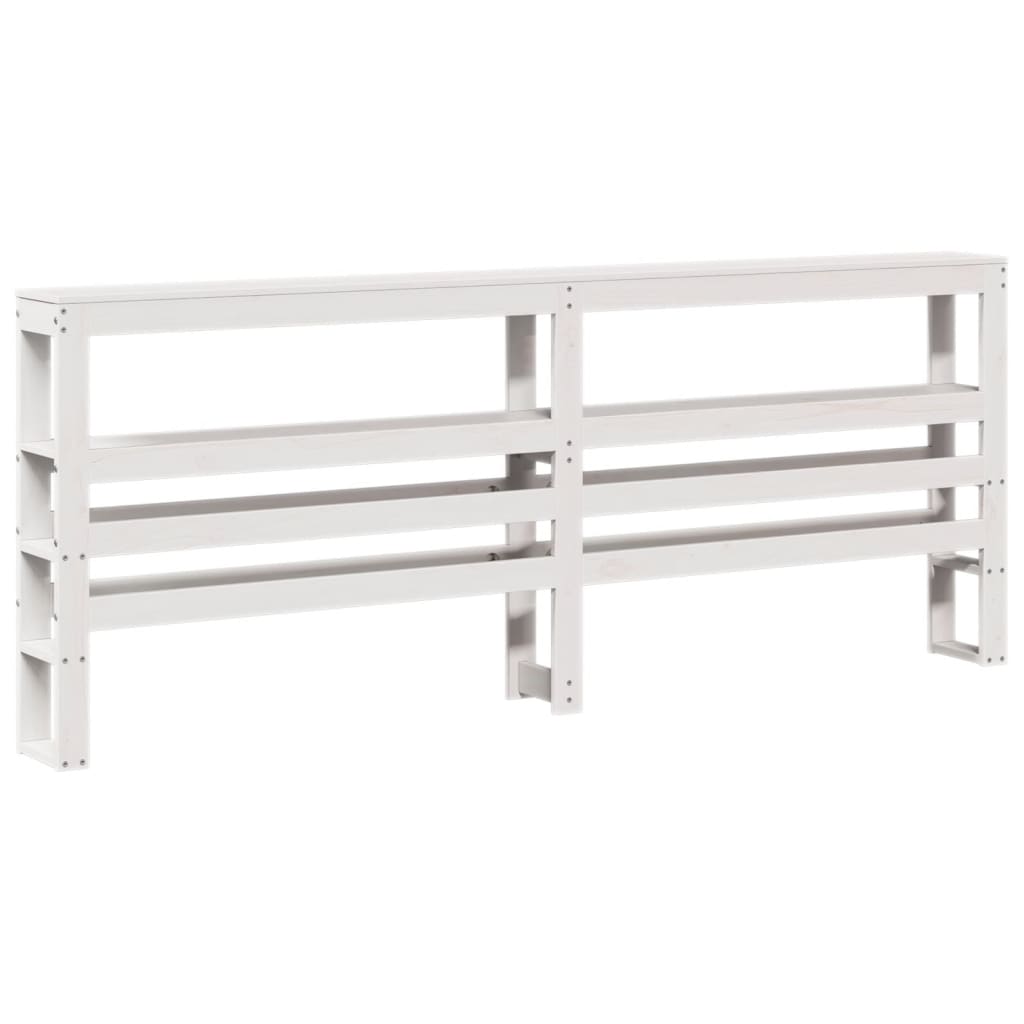 Bed Frame With Headboard Without Mattress White 140X200 Cm