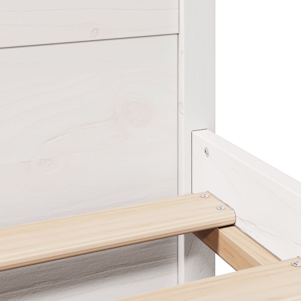 Bed Frame With Headboard Without Mattress White 160X200 Cm