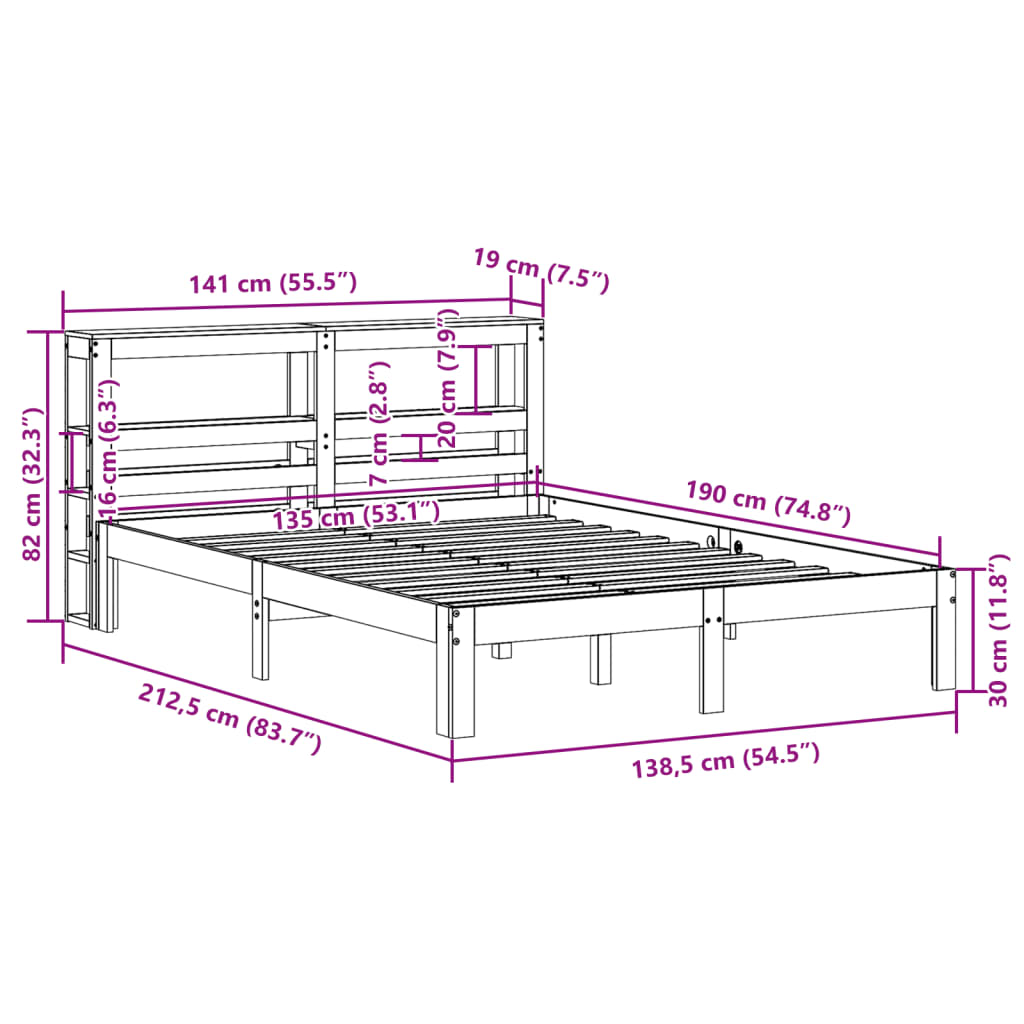 Bed Frame With Headboard Without Mattress Double