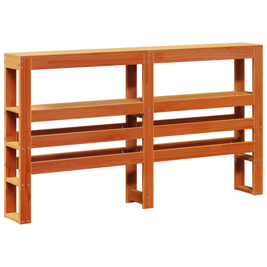 Bed Frame With Headboard Without Mattress Wax Brown 120X200 Cm