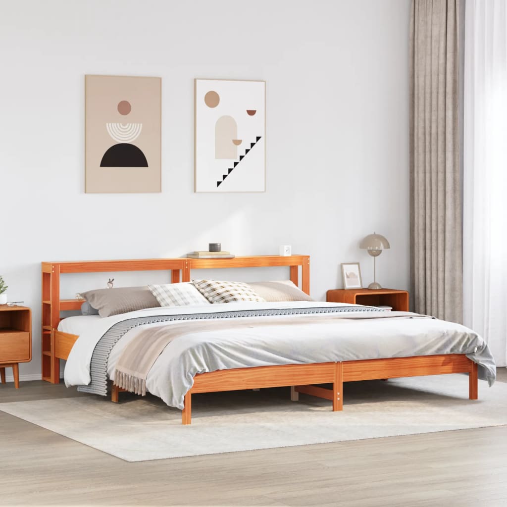 Bed Frame Without Mattress Solid Wood Pine