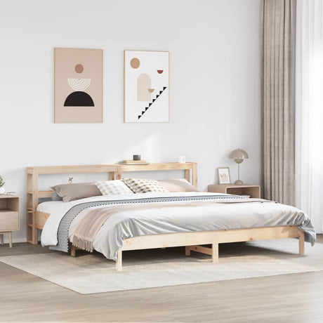 Bed Frame Without Mattress Solid Wood Pine