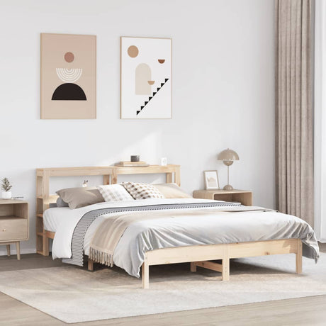 Bed Frame Without Mattress Solid Wood Pine
