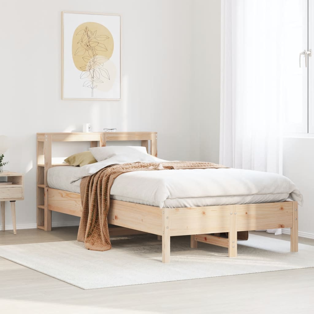 Bed Frame Without Mattress Solid Wood Pine