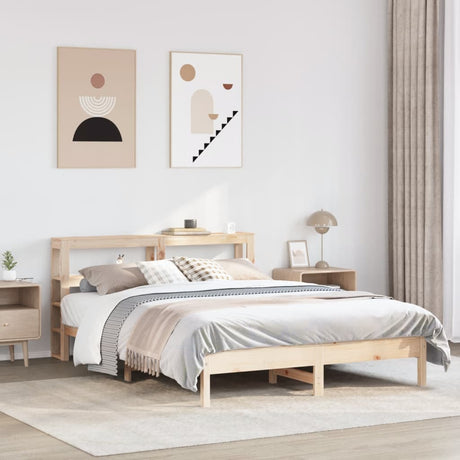 Bed Frame Without Mattress Solid Wood Pine