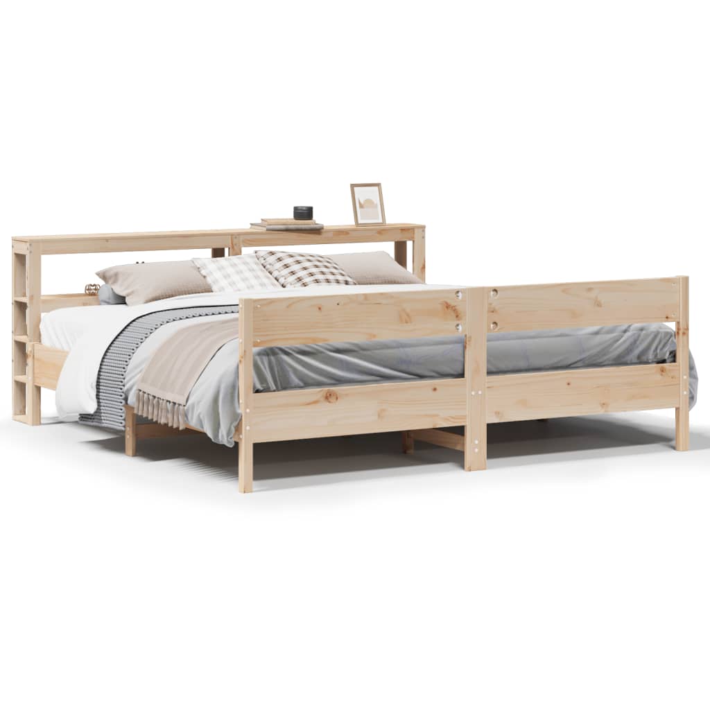 Bed Frame Without Mattress Solid Wood Pine