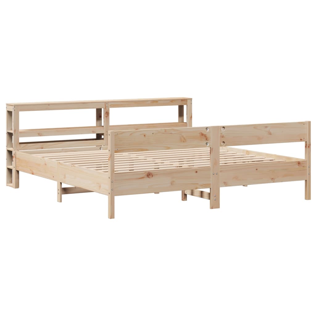 Bed Frame Without Mattress Solid Wood Pine