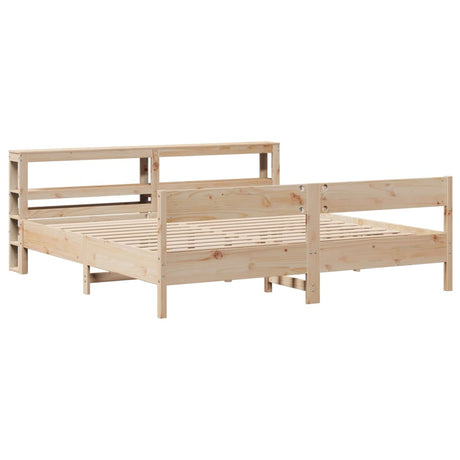 Bed Frame Without Mattress Solid Wood Pine