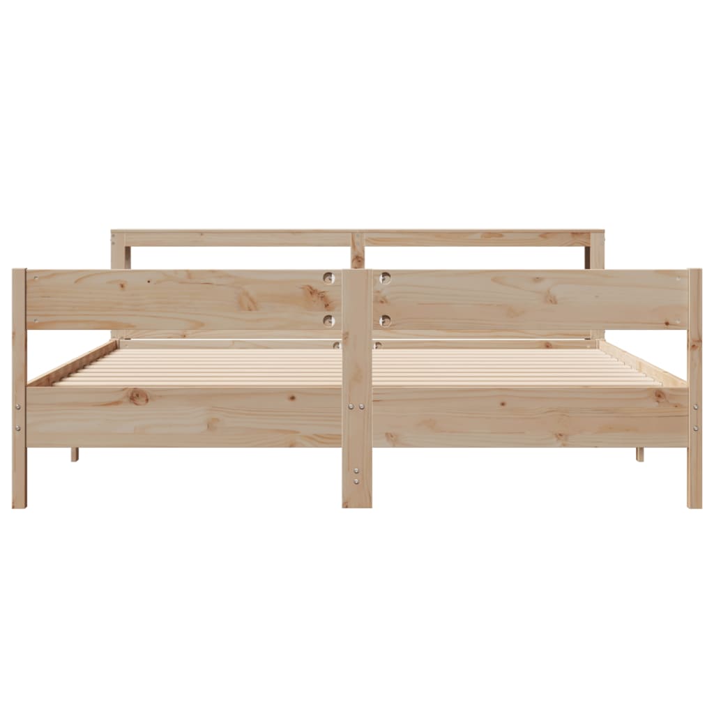 Bed Frame Without Mattress Solid Wood Pine