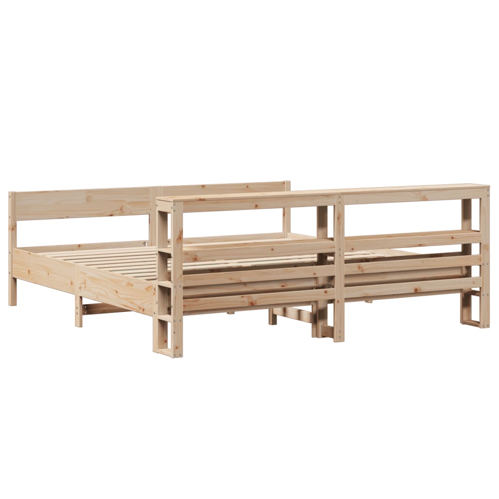 Bed Frame Without Mattress Solid Wood Pine
