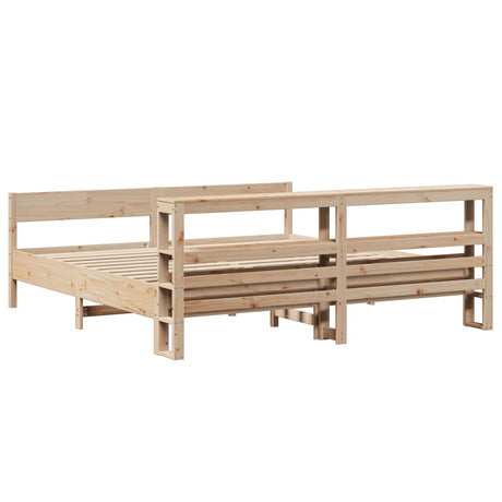 Bed Frame Without Mattress Solid Wood Pine
