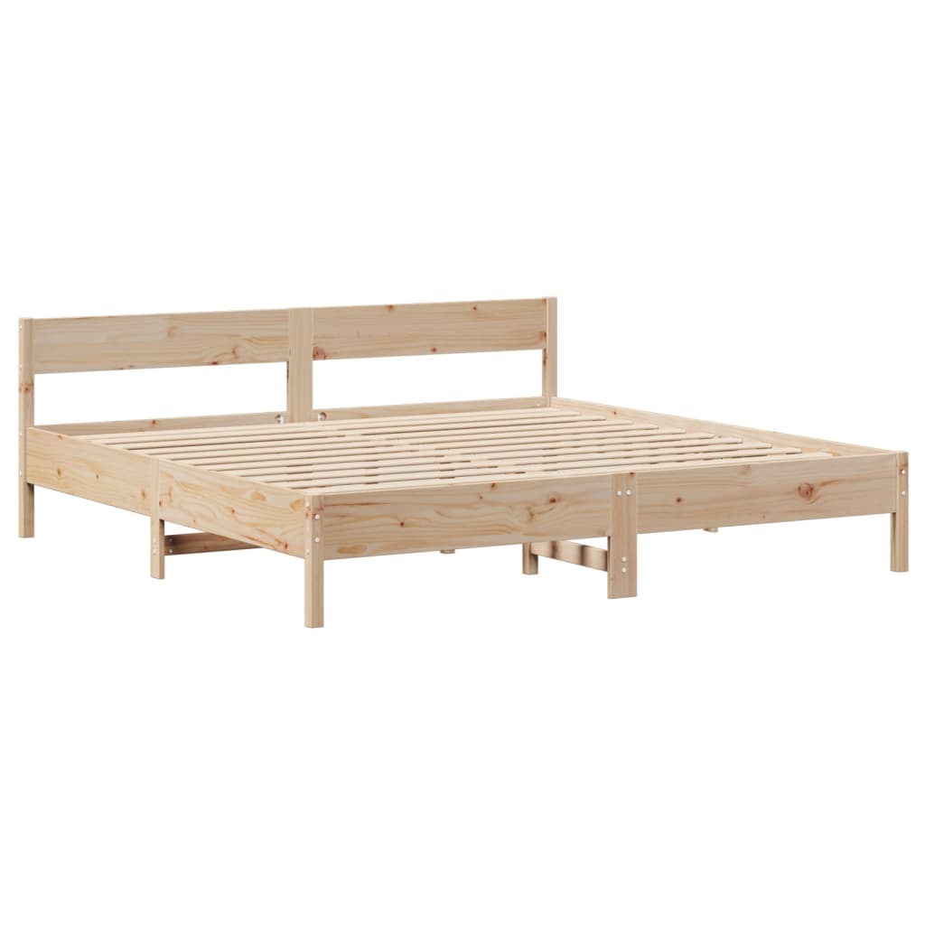 Bed Frame Without Mattress Solid Wood Pine