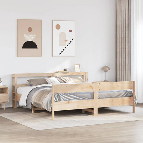 Bed Frame Without Mattress Solid Wood Pine