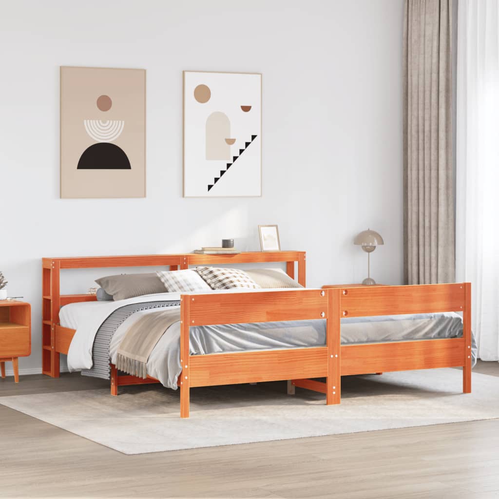 Bed Frame Without Mattress Solid Wood Pine