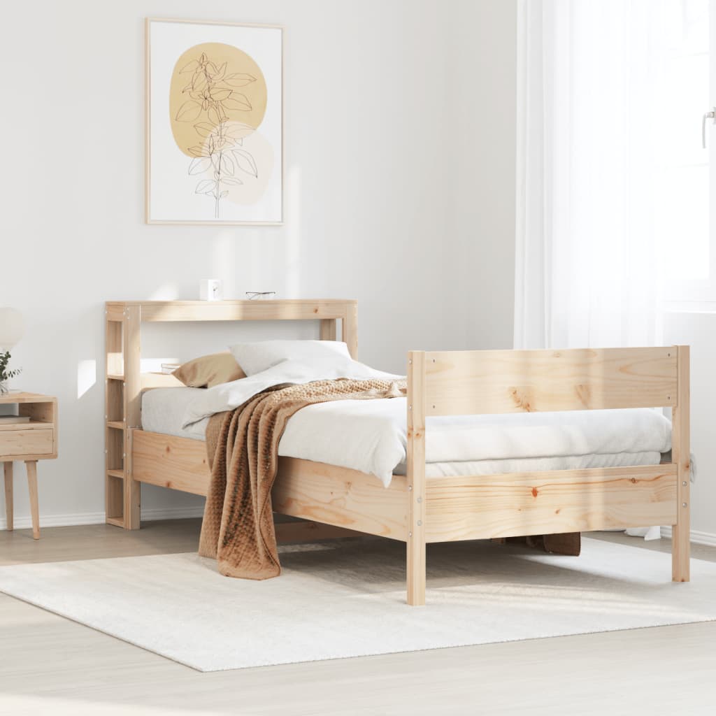 Bed Frame Without Mattress Solid Wood Pine