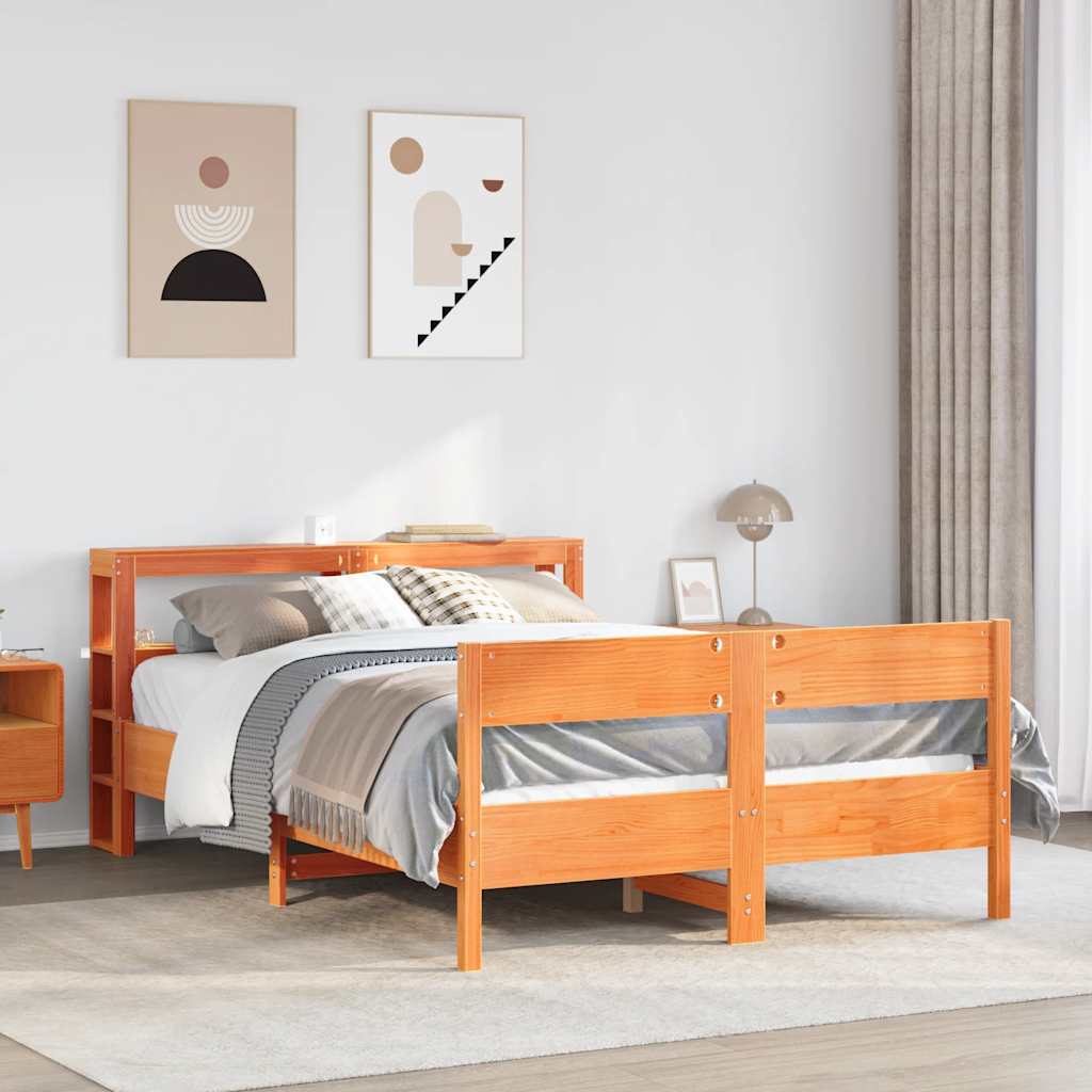 Bed Frame Without Mattress Solid Wood Pine