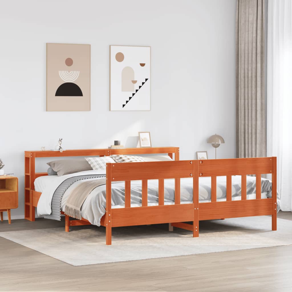 Bed Frame Without Mattress Solid Wood Pine