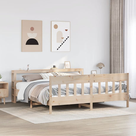 Bed Frame Without Mattress Solid Wood Pine
